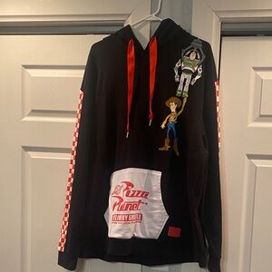 Loungefly Black and Red Pizza Planet Hoodie